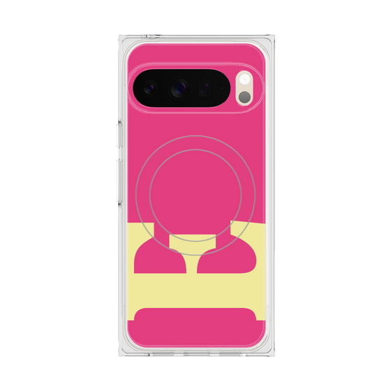 Premium Square Case with Pixelsnap［ Original - initial color - E pink ］