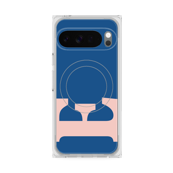 Premium Square Case with Pixelsnap［ Original - initial color - E navy ］