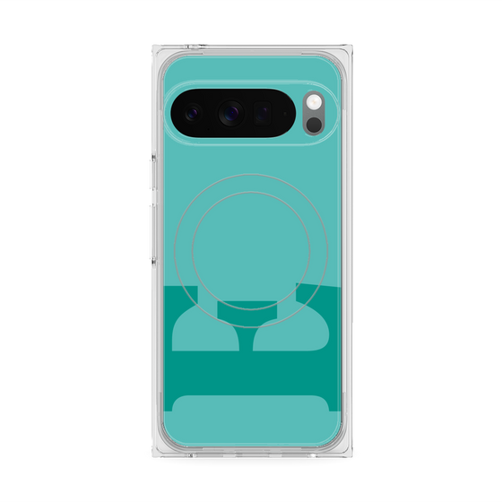 Premium Square Case with Pixelsnap［ Original - initial color - E light green ］