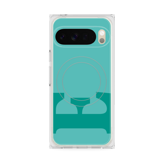 Premium Square Case with Pixelsnap［ Original - initial color - E light green ］