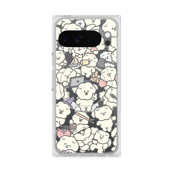 Premium Square Case with Pixelsnap［ Mossari Mosao - Fluffy - Clear ］