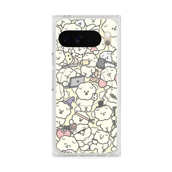 Premium Square Case with Pixelsnap［ Mossari Mosao - Fluffy - Beige ］