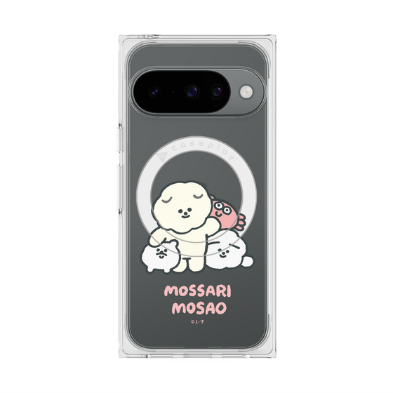 Premium Square Case with Pixelsnap［ Mossari Mosao - Everyone Together - Clear ］