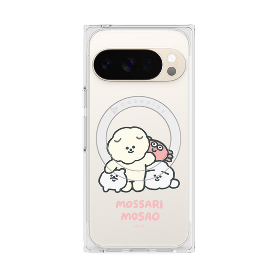 Premium Square Case with Pixelsnap［ Mossari Mosao - Everyone Together - Clear ］