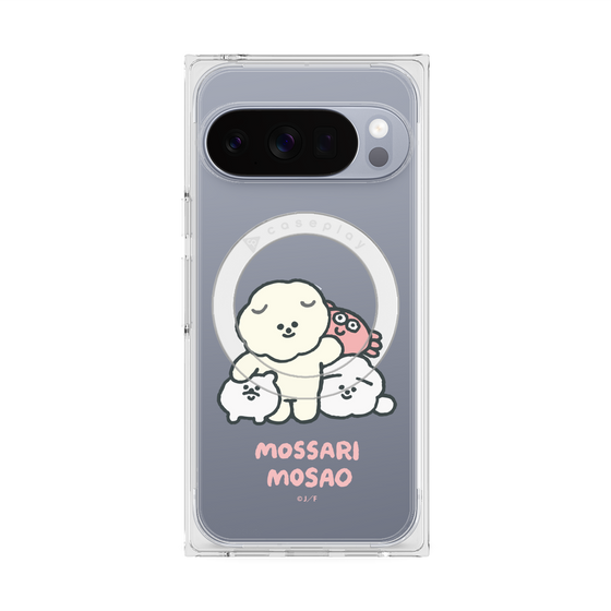 Premium Square Case with Pixelsnap［ Mossari Mosao - Everyone Together - Clear ］