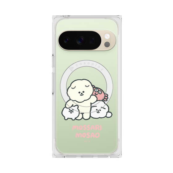 Premium Square Case with Pixelsnap［ Mossari Mosao - Everyone Together - Clear ］
