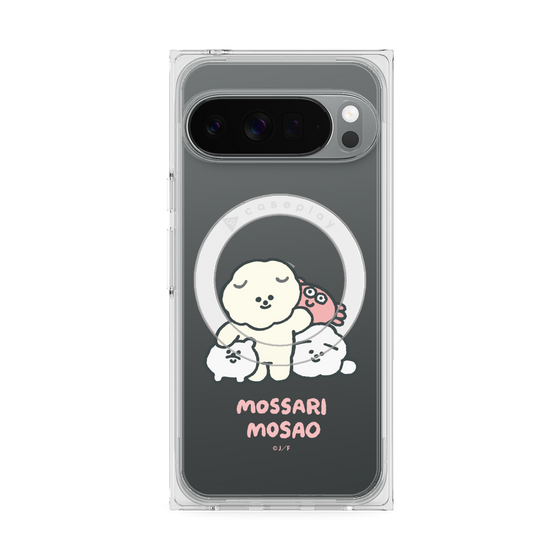 Premium Square Case with Pixelsnap［ Mossari Mosao - Everyone Together - Clear ］