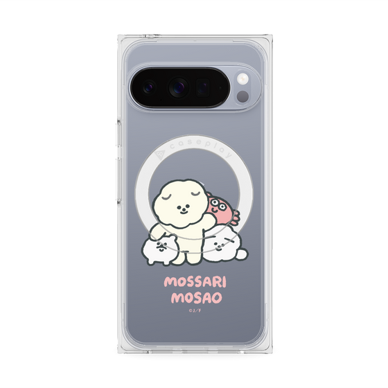 Premium Square Case with Pixelsnap［ Mossari Mosao - Everyone Together - Clear ］