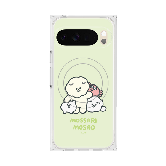Premium Square Case with Pixelsnap［ Mossari Mosao - Everyone Together - Green ］