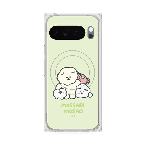 Premium Square Case with Pixelsnap［ Mossari Mosao - Everyone Together - Green ］