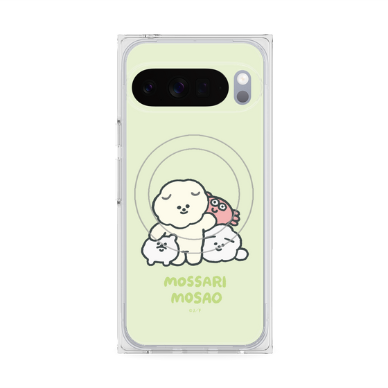 Premium Square Case with Pixelsnap［ Mossari Mosao - Everyone Together - Green ］