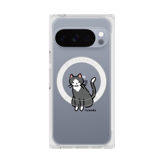 Premium Square Case with Pixelsnap［ Original - CASEPLAY Cat - tuxedo ］