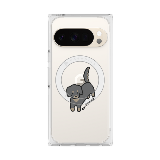 Premium Square Case with Pixelsnap［ Original - CASEPLAY Dog - Dachshund ］