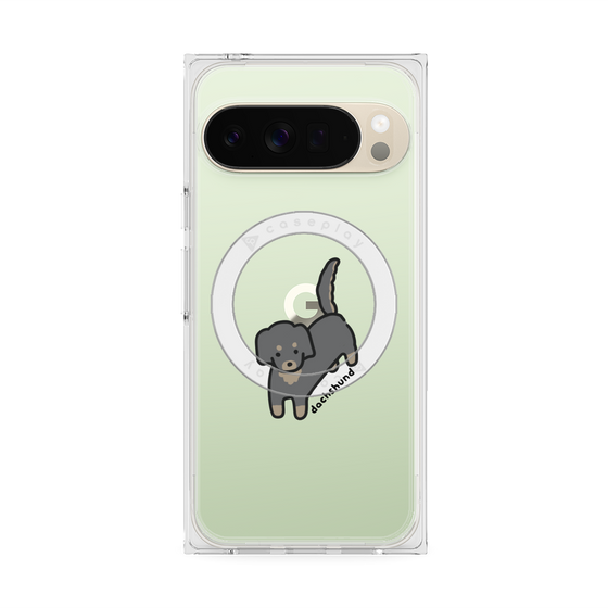 Premium Square Case with Pixelsnap［ Original - CASEPLAY Dog - Dachshund ］