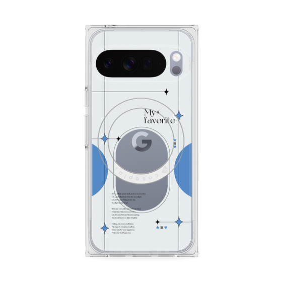 Premium Square Case with Pixelsnap［ Original - Instax Case - Blue ］