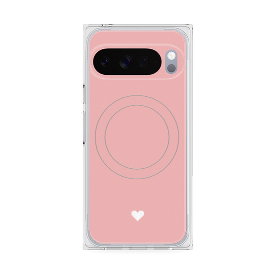 Premium Square Case with Pixelsnap［ Original - Favorite Color Heart - Pink ］