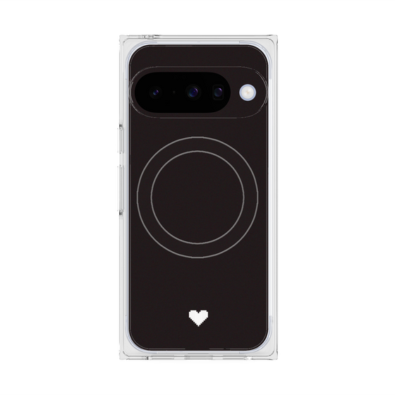Premium Square Case with Pixelsnap［ Original - Favorite Color Heart - Black ］