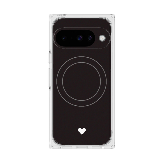 Premium Square Case with Pixelsnap［ Original - Favorite Color Heart - Black ］