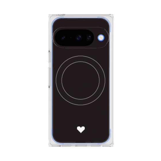 Premium Square Case with Pixelsnap［ Original - Favorite Color Heart - Black ］