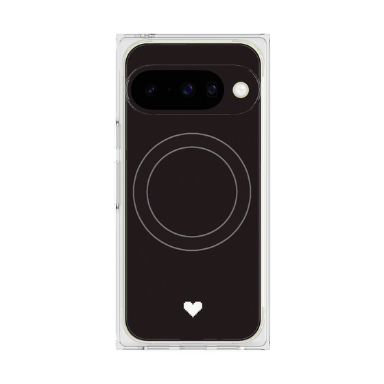 Premium Square Case with Pixelsnap［ Original - Favorite Color Heart - Black ］