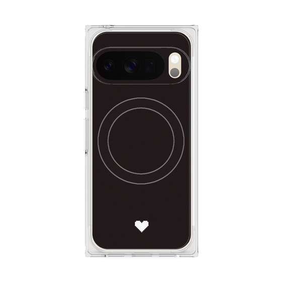 Premium Square Case with Pixelsnap［ Original - Favorite Color Heart - Black ］