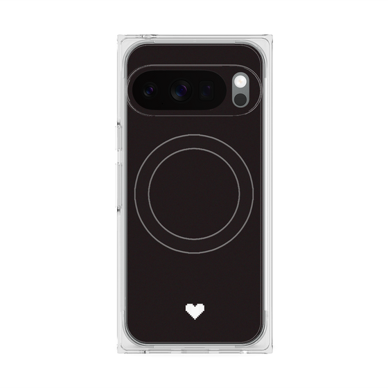 Premium Square Case with Pixelsnap［ Original - Favorite Color Heart - Black ］