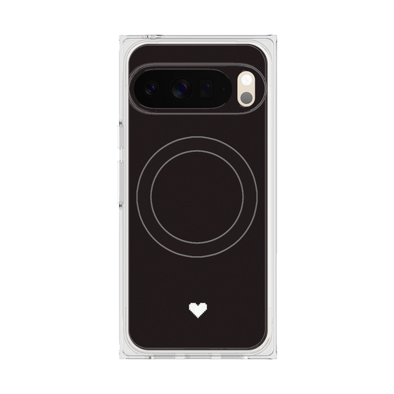Premium Square Case with Pixelsnap［ Original - Favorite Color Heart - Black ］