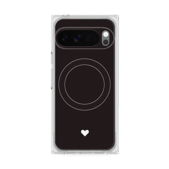 Premium Square Case with Pixelsnap［ Original - Favorite Color Heart - Black ］