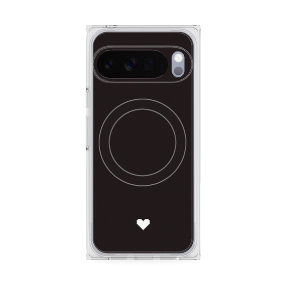 Premium Square Case with Pixelsnap［ Original - Favorite Color Heart - Black ］