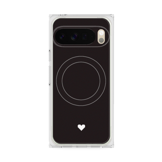 Premium Square Case with Pixelsnap［ Original - Favorite Color Heart - Black ］