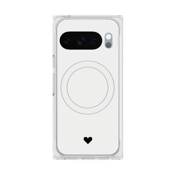 Premium Square Case with Pixelsnap［ Original - Favorite Color Heart - White ］