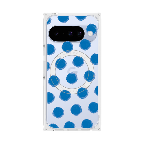 Premium Square Case with Pixelsnap［ Original - Favorite Color Polka Dots - Blue ］