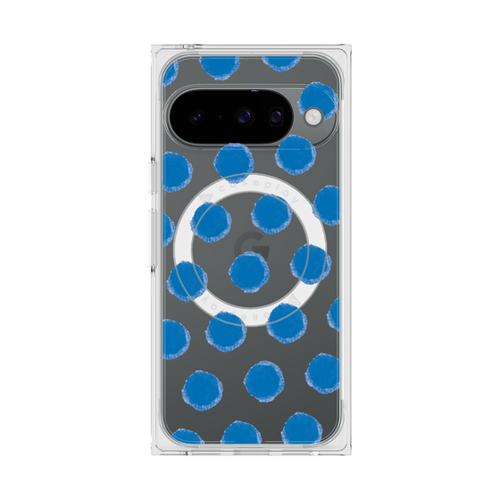Premium Square Case with Pixelsnap［ Original - Favorite Color Polka Dots - Blue ］