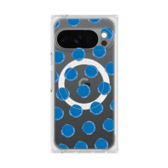 Premium Square Case with Pixelsnap［ Original - Favorite Color Polka Dots - Blue ］