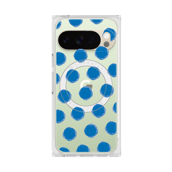 Premium Square Case with Pixelsnap［ Original - Favorite Color Polka Dots - Blue ］