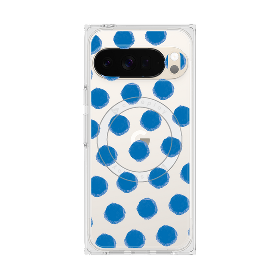 Premium Square Case with Pixelsnap［ Original - Favorite Color Polka Dots - Blue ］