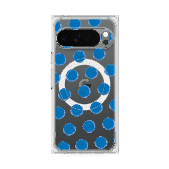 Premium Square Case with Pixelsnap［ Original - Favorite Color Polka Dots - Blue ］