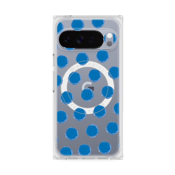 Premium Square Case with Pixelsnap［ Original - Favorite Color Polka Dots - Blue ］