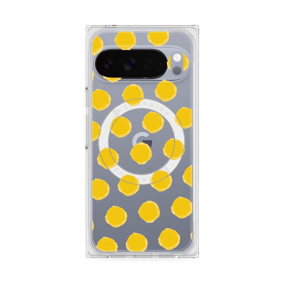 Premium Square Case with Pixelsnap［ Original - Favorite Color Polka Dots - Yellow ］