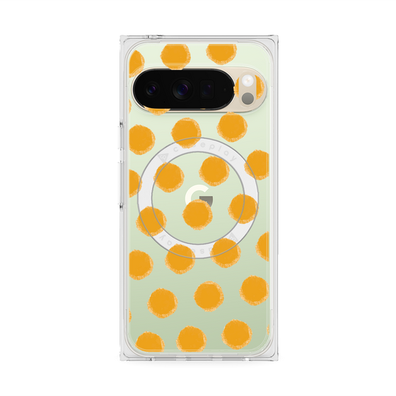 Premium Square Case with Pixelsnap［ Original - Favorite Color Polka Dots - Orange ］