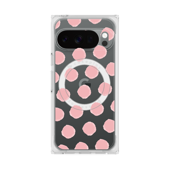 Premium Square Case with Pixelsnap［ Original - Favorite Color Polka Dots - Pink ］