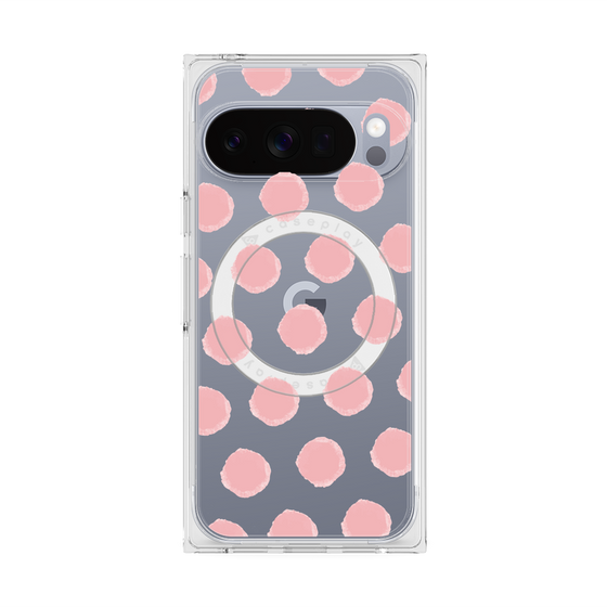 Premium Square Case with Pixelsnap［ Original - Favorite Color Polka Dots - Pink ］