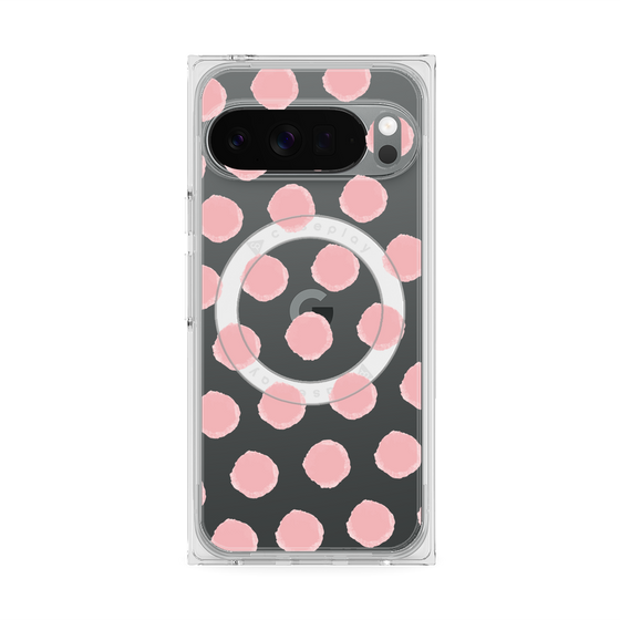 Premium Square Case with Pixelsnap［ Original - Favorite Color Polka Dots - Pink ］