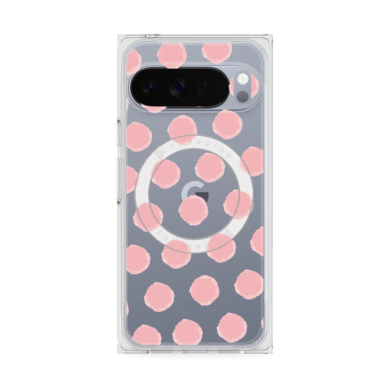 Premium Square Case with Pixelsnap［ Original - Favorite Color Polka Dots - Pink ］