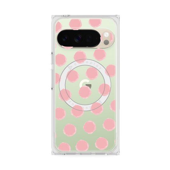 Premium Square Case with Pixelsnap［ Original - Favorite Color Polka Dots - Pink ］
