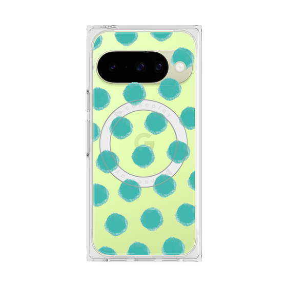 Premium Square Case with Pixelsnap［ Original - Favorite Color Polka Dots - Green ］