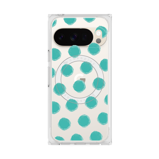 Premium Square Case with Pixelsnap［ Original - Favorite Color Polka Dots - Green ］