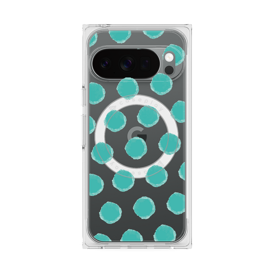 Premium Square Case with Pixelsnap［ Original - Favorite Color Polka Dots - Green ］