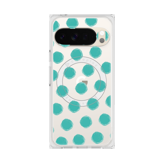 Premium Square Case with Pixelsnap［ Original - Favorite Color Polka Dots - Green ］