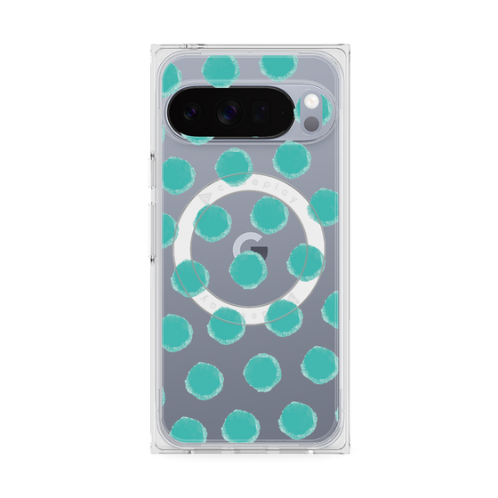 Premium Square Case with Pixelsnap［ Original - Favorite Color Polka Dots - Green ］